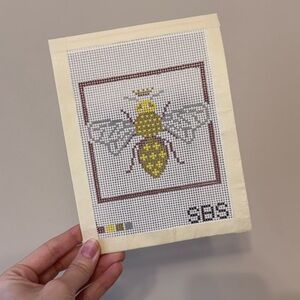 Hand Painted Needlepoint Canvas | Queen Bee